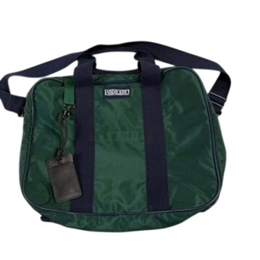 Lands End Briefcase Bag Unisex OS Green VTG Made USA Gorpcore Outdoor Logo